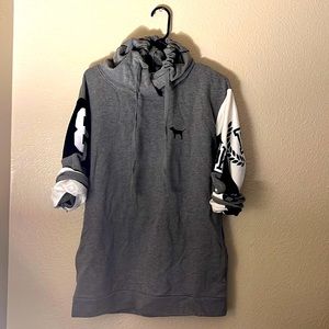 Gray color block hoodie from Pink VS